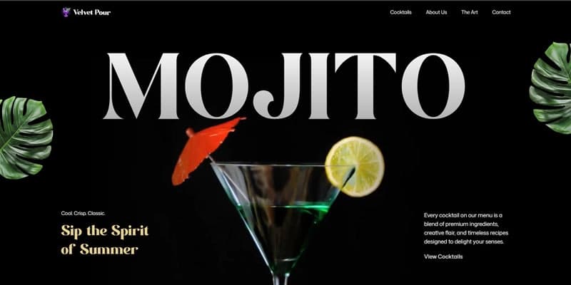 Velvet Pour (Awwwards Recreation)